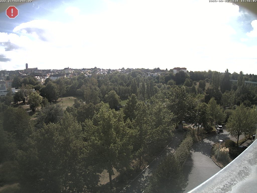 Archived image Webcam Pirmasens (Rheinland-Pfalz) - Blick vom Museum Dynamikum auf den Strecktalpark