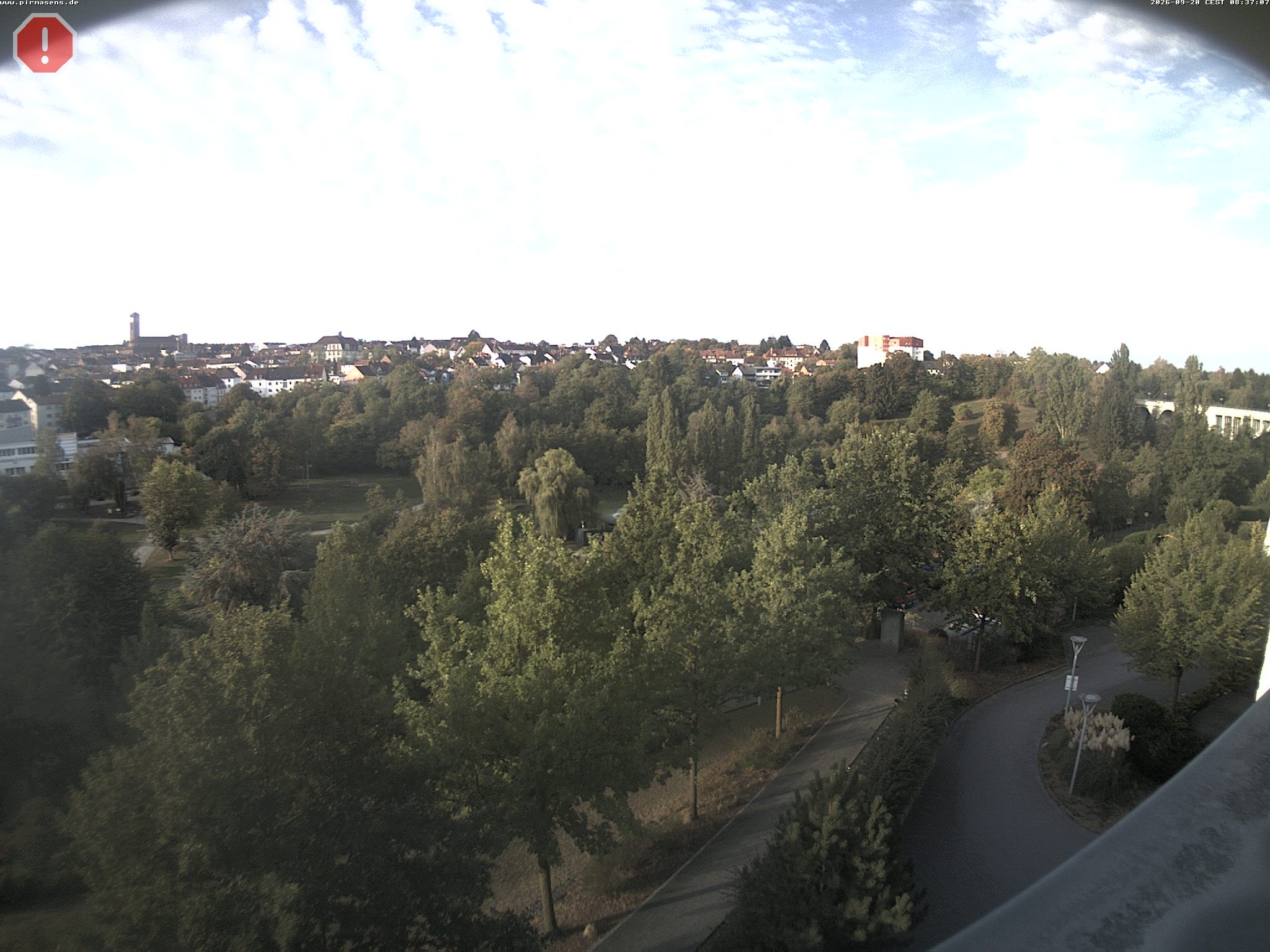 Archived image Webcam Pirmasens (Rheinland-Pfalz) - Blick vom Museum Dynamikum auf den Strecktalpark