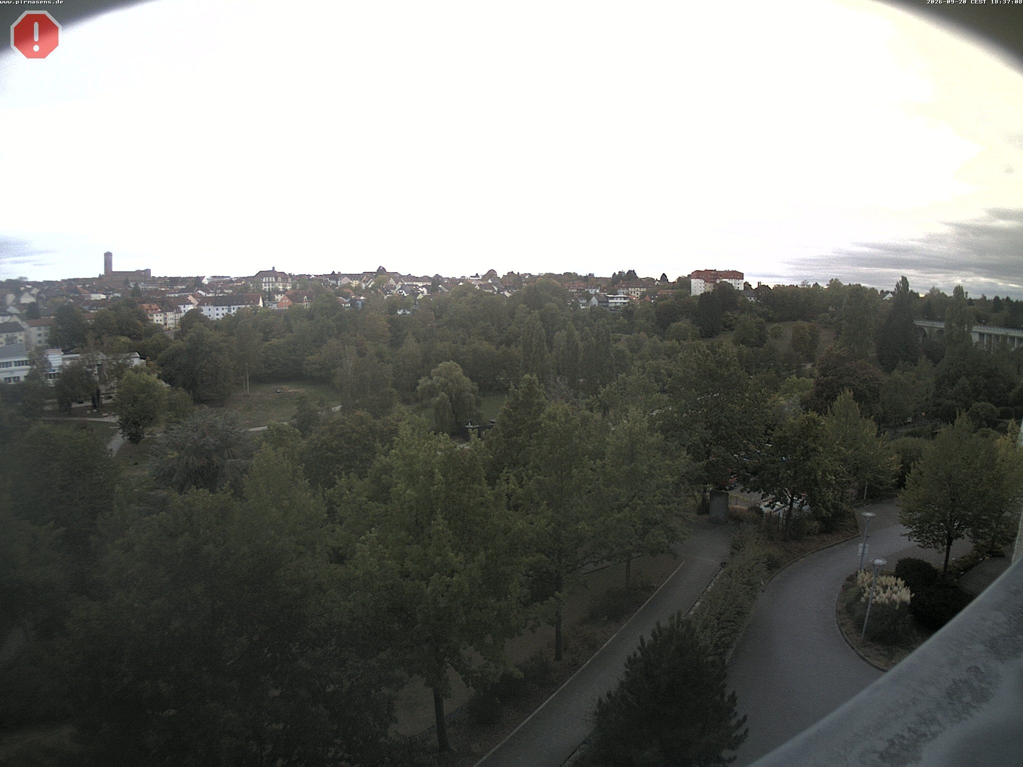 Archiv Foto Webcam Pirmasens - Blick vom Museum Dynamikum auf den Strecktalpark