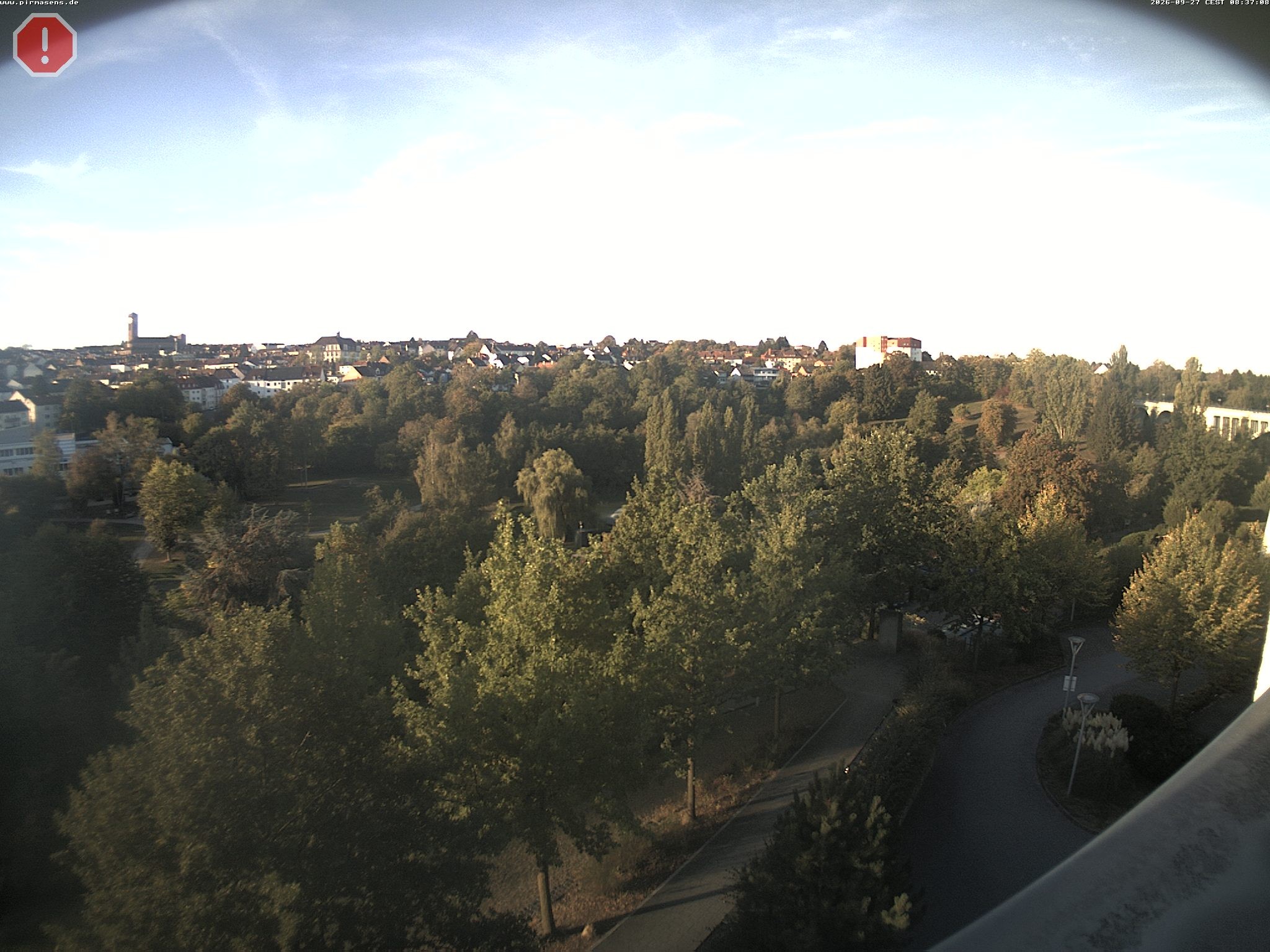 Archiv Foto Webcam Pirmasens - Blick vom Museum Dynamikum auf den Strecktalpark