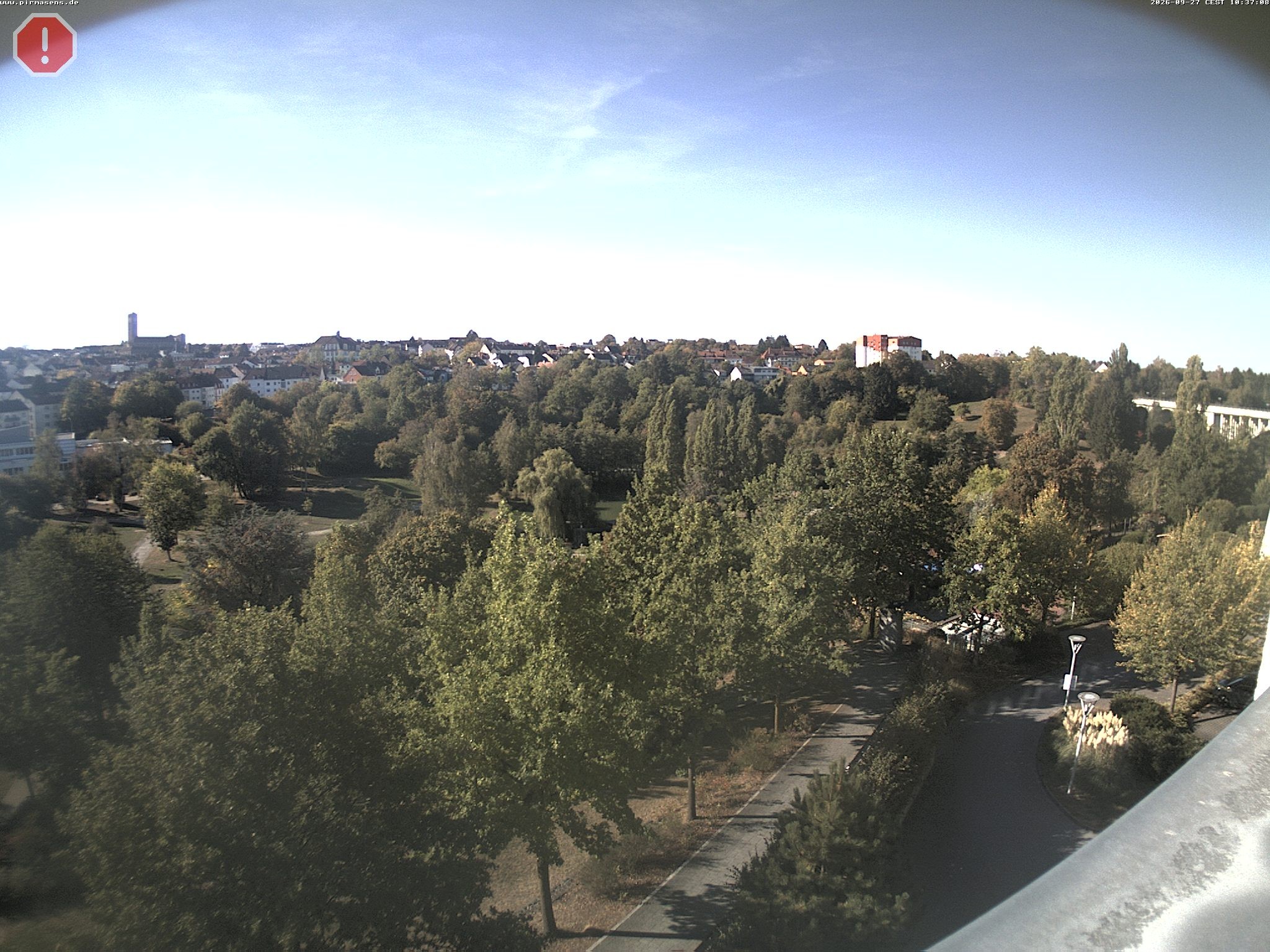 Archiv Foto Webcam Pirmasens - Blick vom Museum Dynamikum auf den Strecktalpark