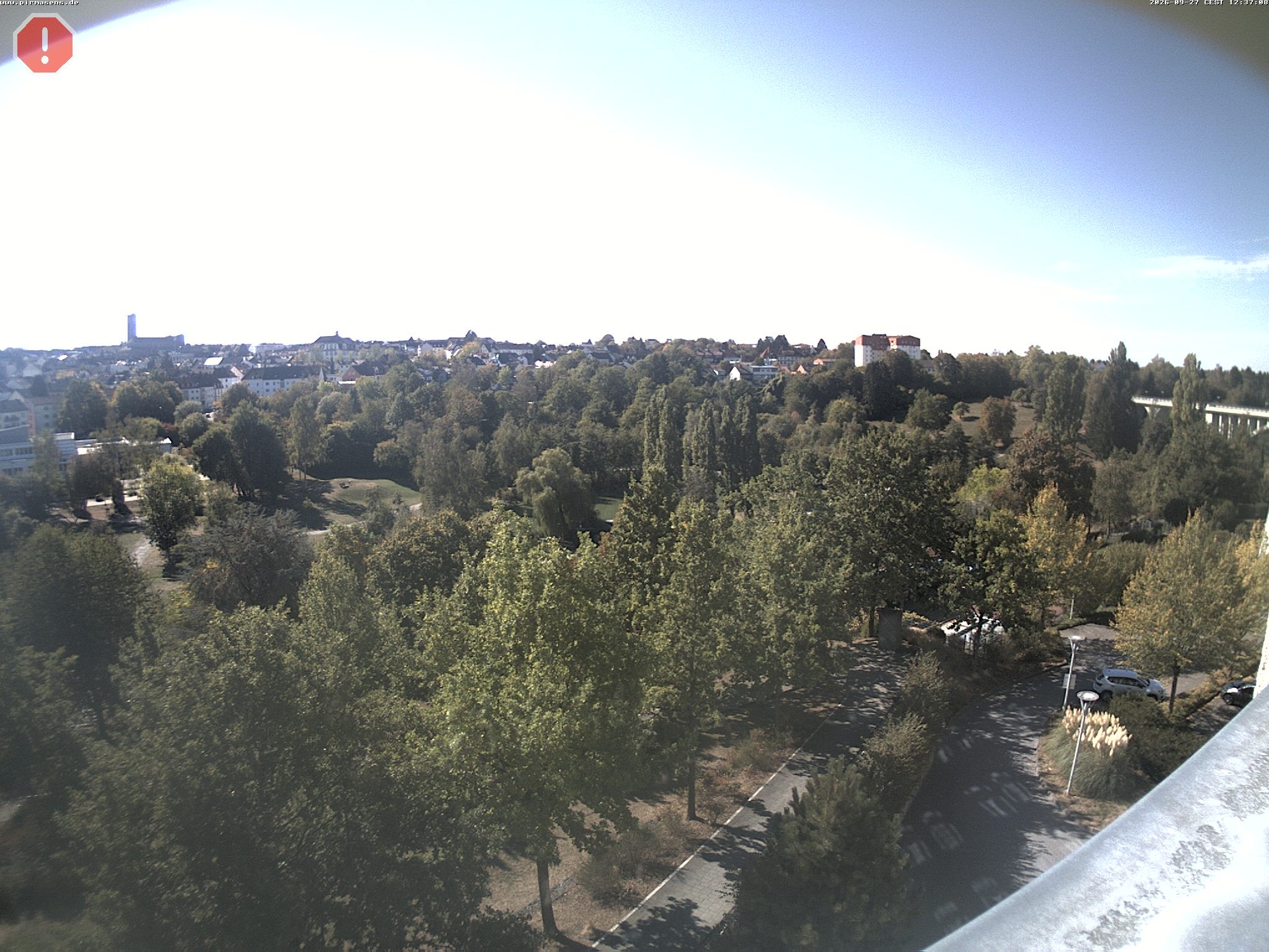 Archiv Foto Webcam Pirmasens - Blick vom Museum Dynamikum auf den Strecktalpark