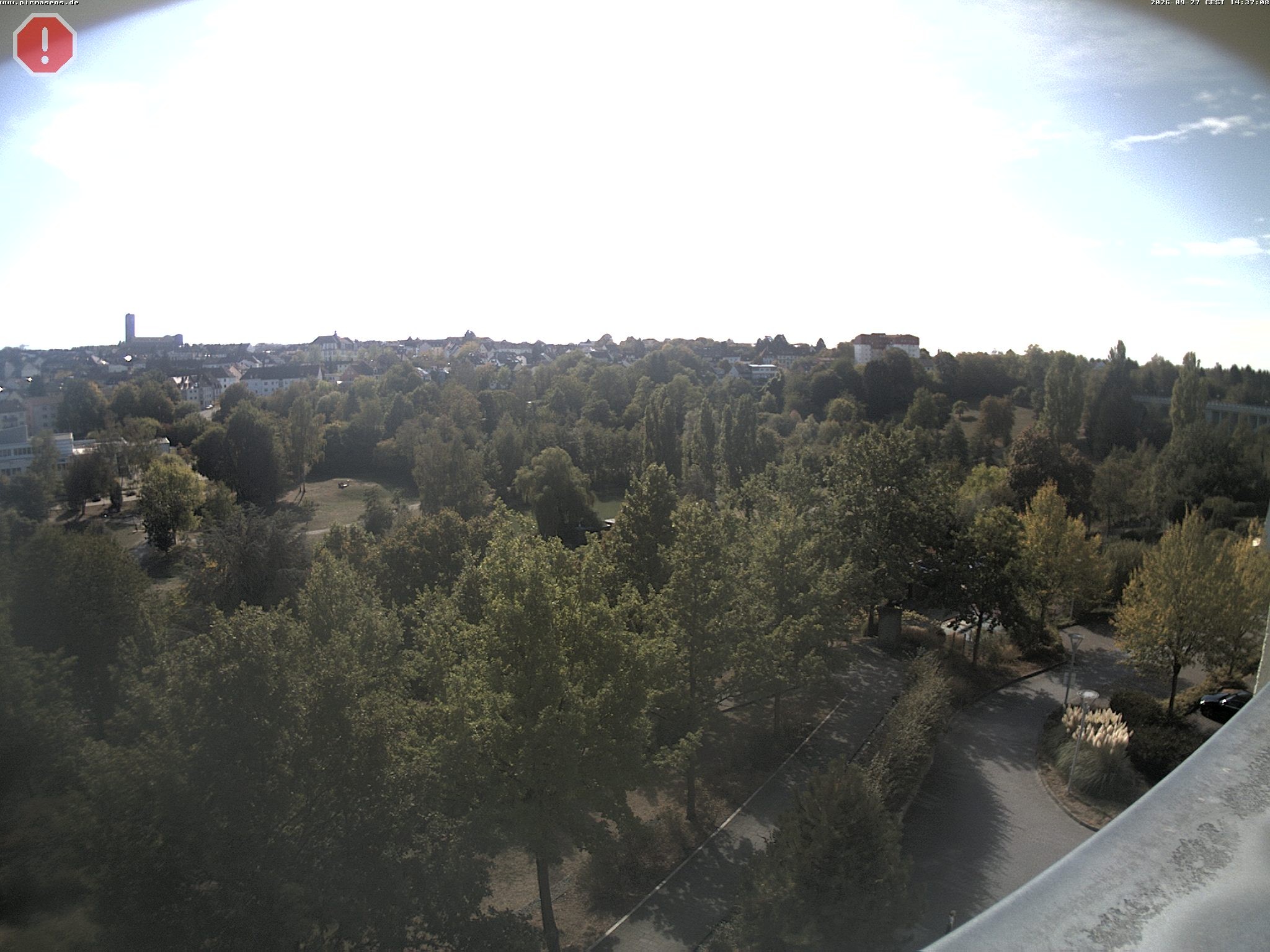 Archiv Foto Webcam Pirmasens - Blick vom Museum Dynamikum auf den Strecktalpark