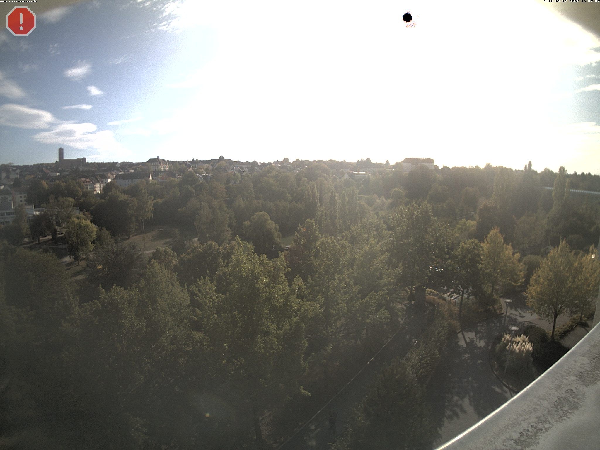 Archiv Foto Webcam Pirmasens - Blick vom Museum Dynamikum auf den Strecktalpark