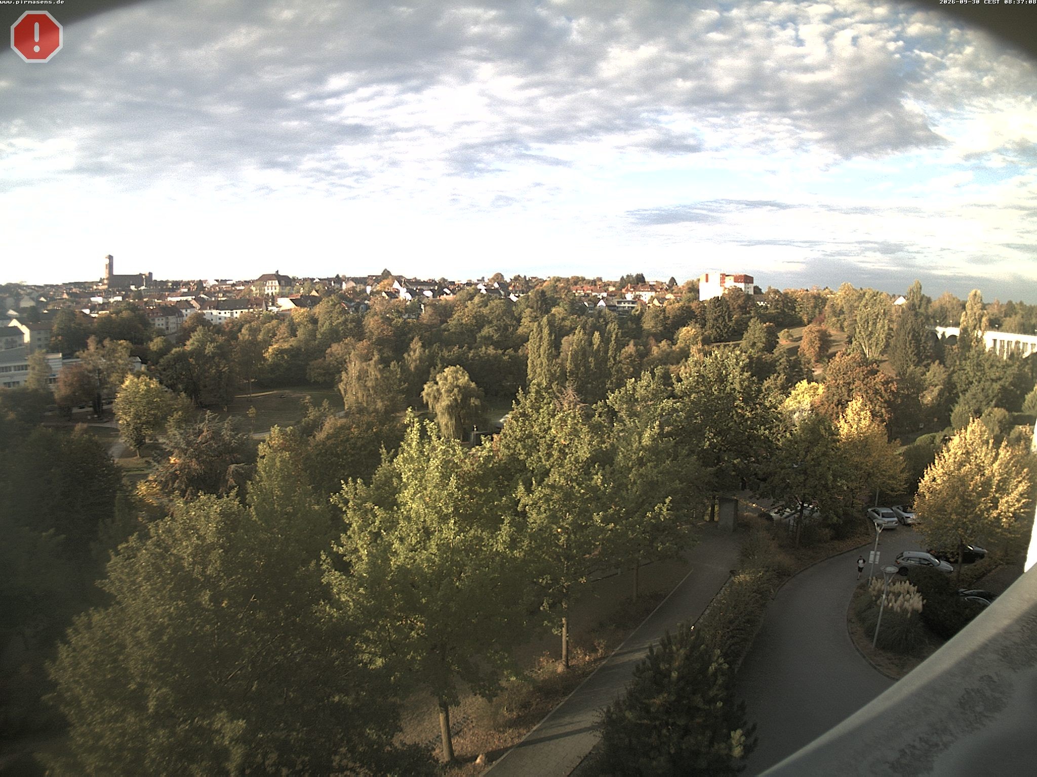 Archiv Foto Webcam Pirmasens - Blick vom Museum Dynamikum auf den Strecktalpark