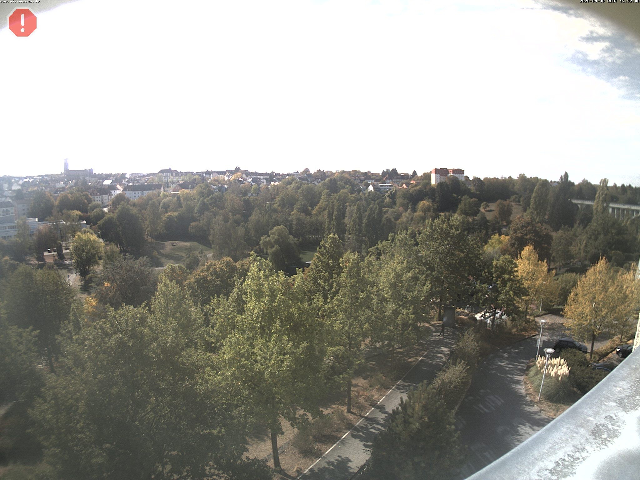 Archiv Foto Webcam Pirmasens - Blick vom Museum Dynamikum auf den Strecktalpark