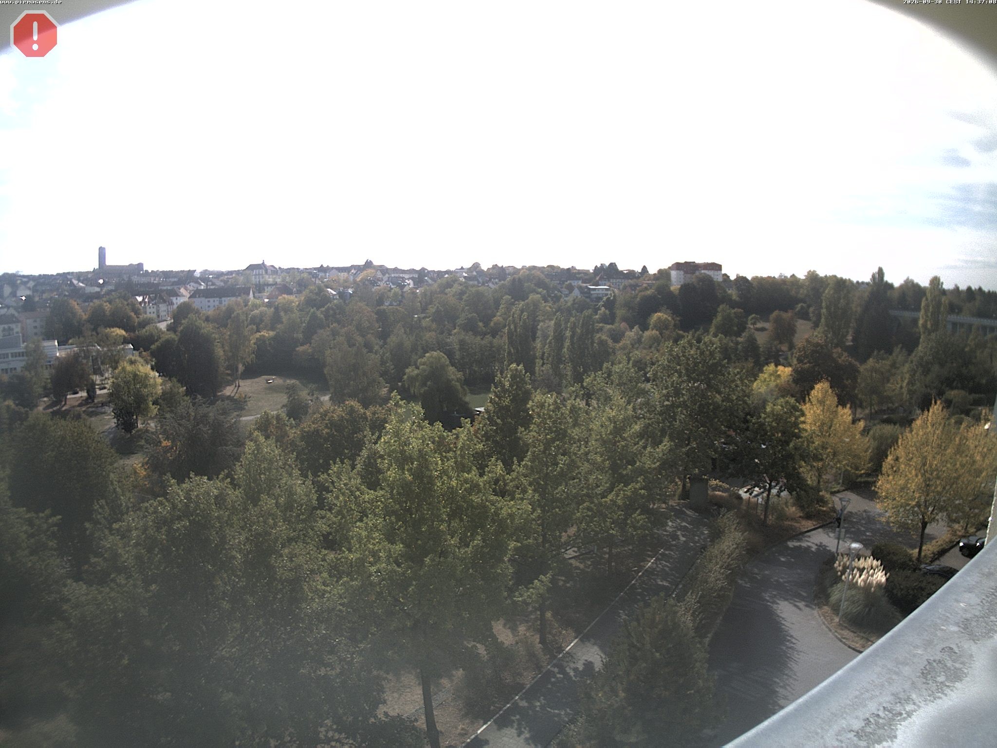 Archiv Foto Webcam Pirmasens - Blick vom Museum Dynamikum auf den Strecktalpark