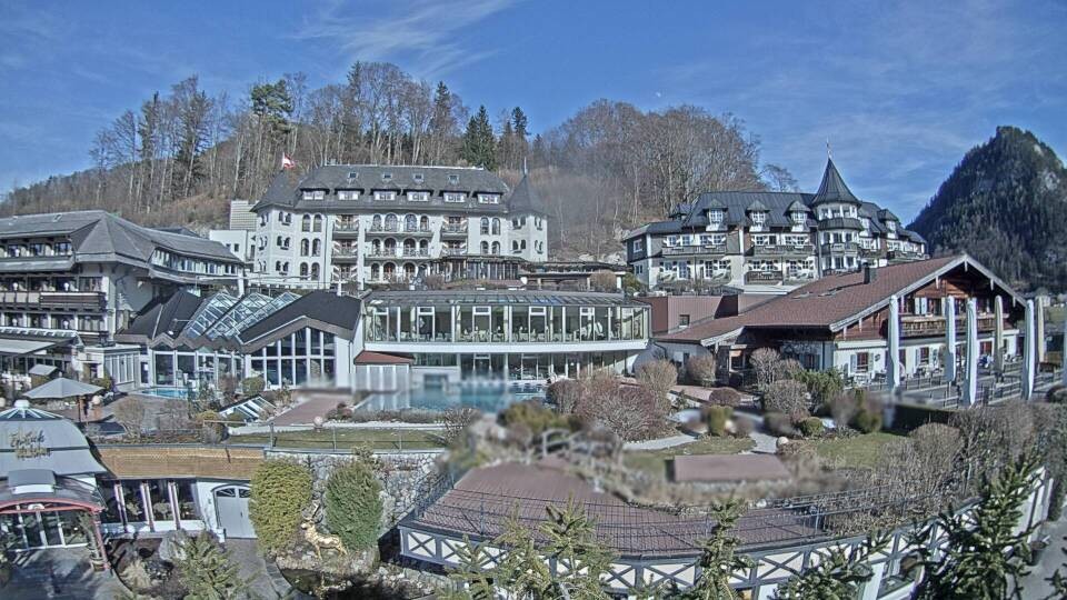 Archived image Webcam Fuschlsee: Hotel Ebners Waldhof
