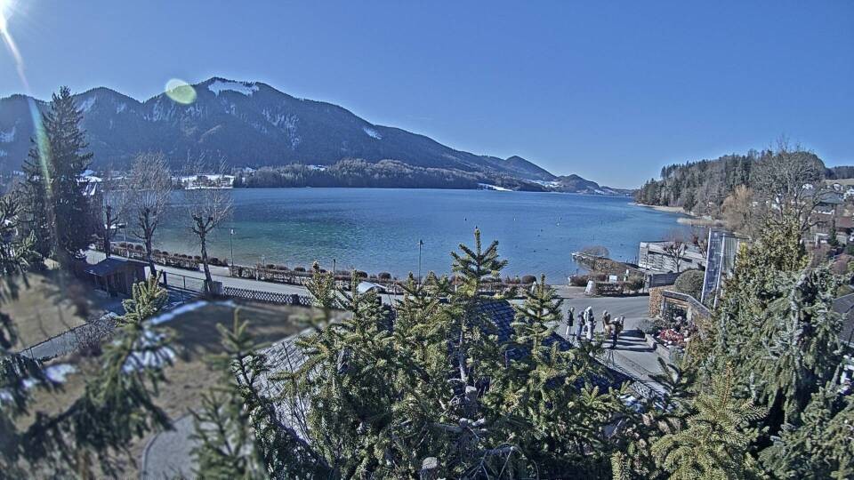 Archiv Foto Webcam Blick auf den Fuschlsee von Ebners Waldhof