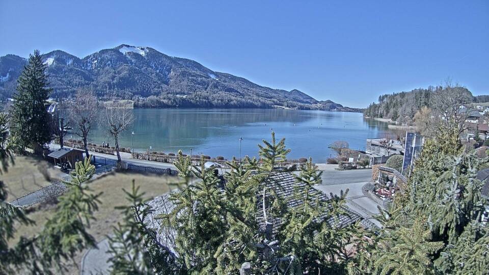 Archiv Foto Webcam Blick auf den Fuschlsee von Ebners Waldhof