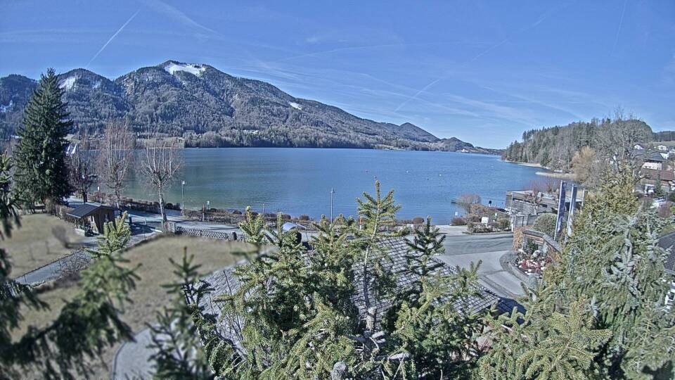 Archiv Foto Webcam Blick auf den Fuschlsee von Ebners Waldhof