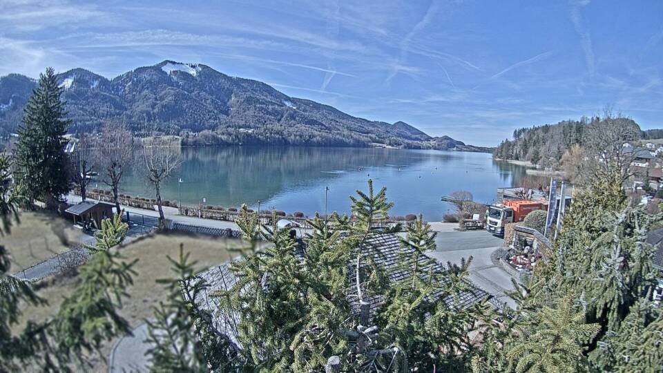 Archiv Foto Webcam Blick auf den Fuschlsee von Ebners Waldhof