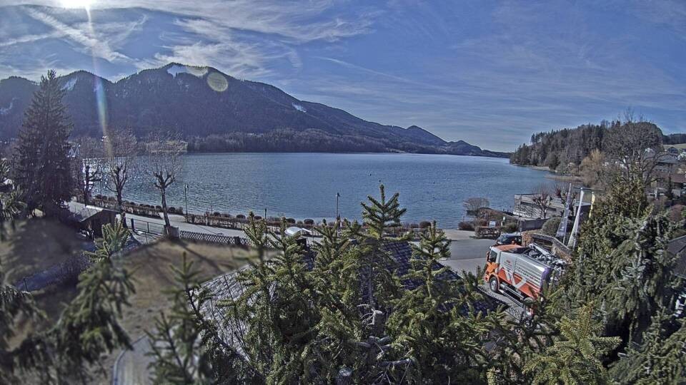 Archiv Foto Webcam Blick auf den Fuschlsee von Ebners Waldhof