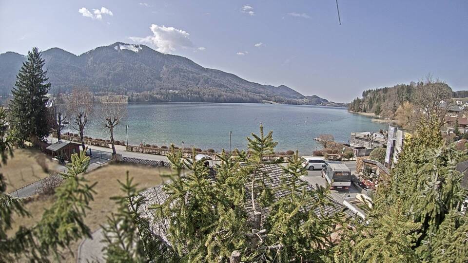 Archiv Foto Webcam Blick auf den Fuschlsee von Ebners Waldhof