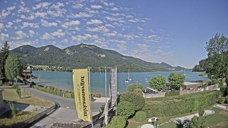 Archiv Foto Webcam Blick auf den Fuschlsee von Ebners Waldhof