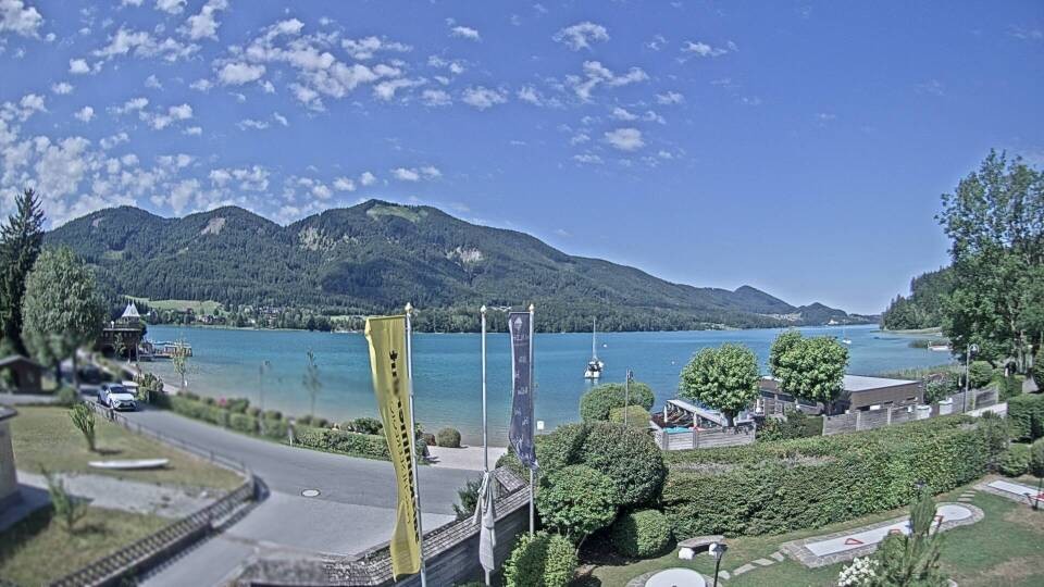 Archiv Foto Webcam Blick auf den Fuschlsee von Ebners Waldhof