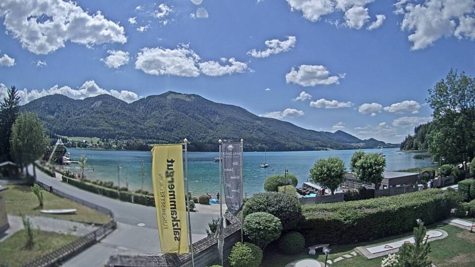 Archiv Foto Webcam Blick auf den Fuschlsee von Ebners Waldhof