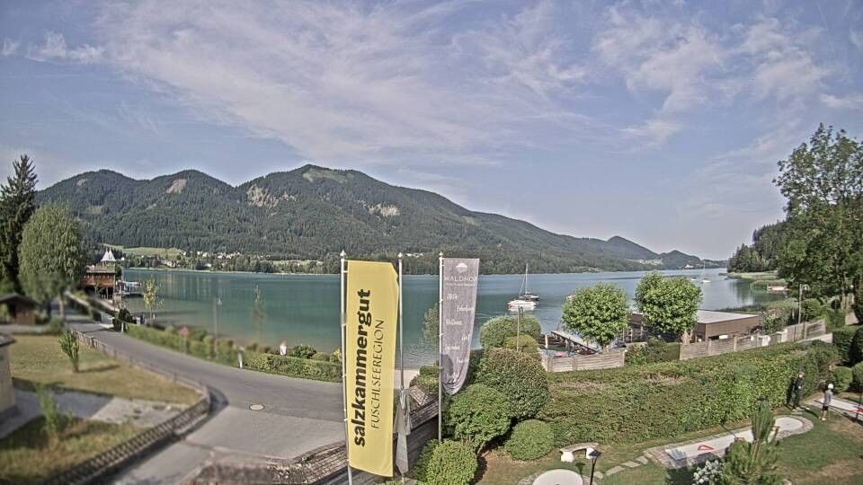 Archiv Foto Webcam Blick auf den Fuschlsee von Ebners Waldhof