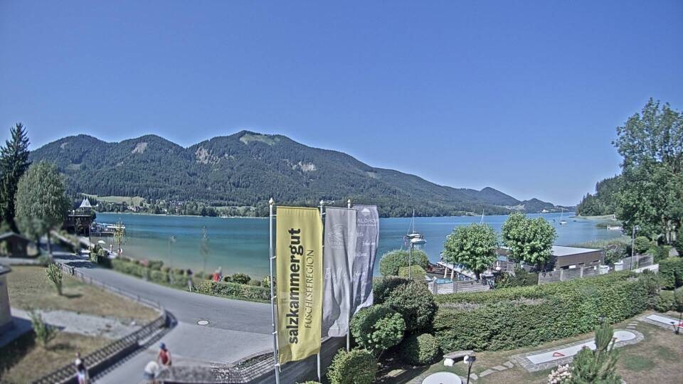 Archiv Foto Webcam Blick auf den Fuschlsee von Ebners Waldhof