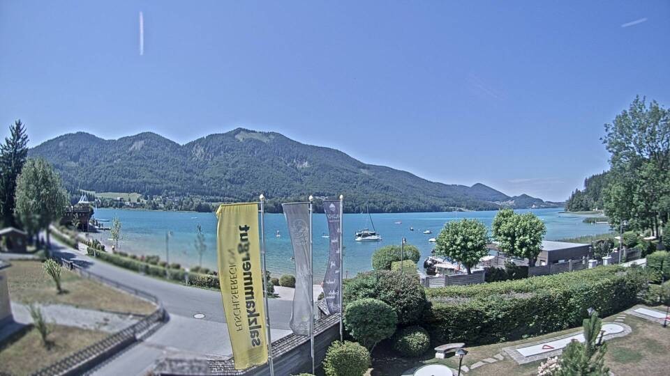 Archiv Foto Webcam Blick auf den Fuschlsee von Ebners Waldhof