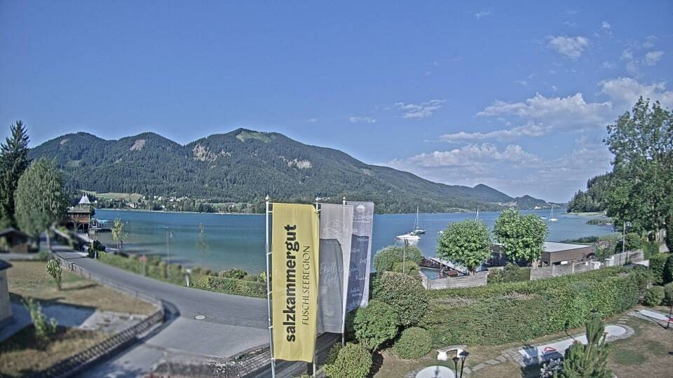 Archiv Foto Webcam Blick auf den Fuschlsee von Ebners Waldhof