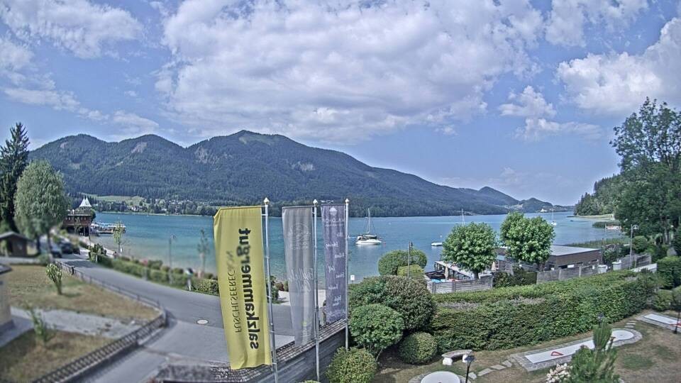 Archiv Foto Webcam Blick auf den Fuschlsee von Ebners Waldhof