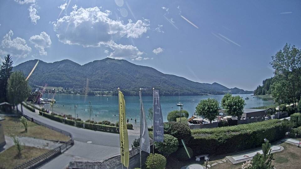Archiv Foto Webcam Blick auf den Fuschlsee von Ebners Waldhof
