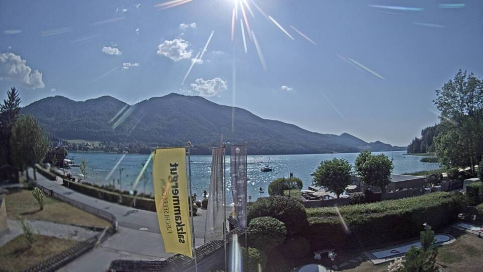 Archiv Foto Webcam Blick auf den Fuschlsee von Ebners Waldhof