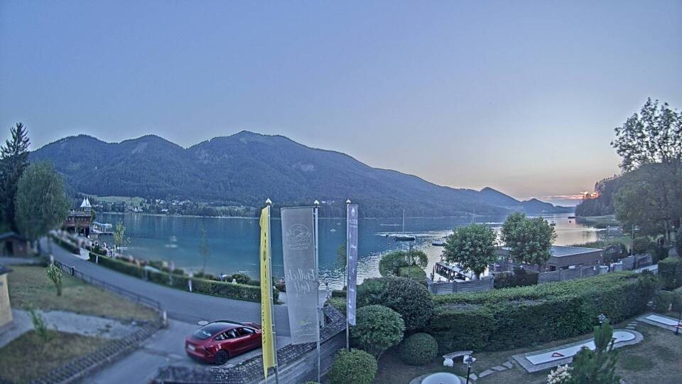 Archiv Foto Webcam Blick auf den Fuschlsee von Ebners Waldhof