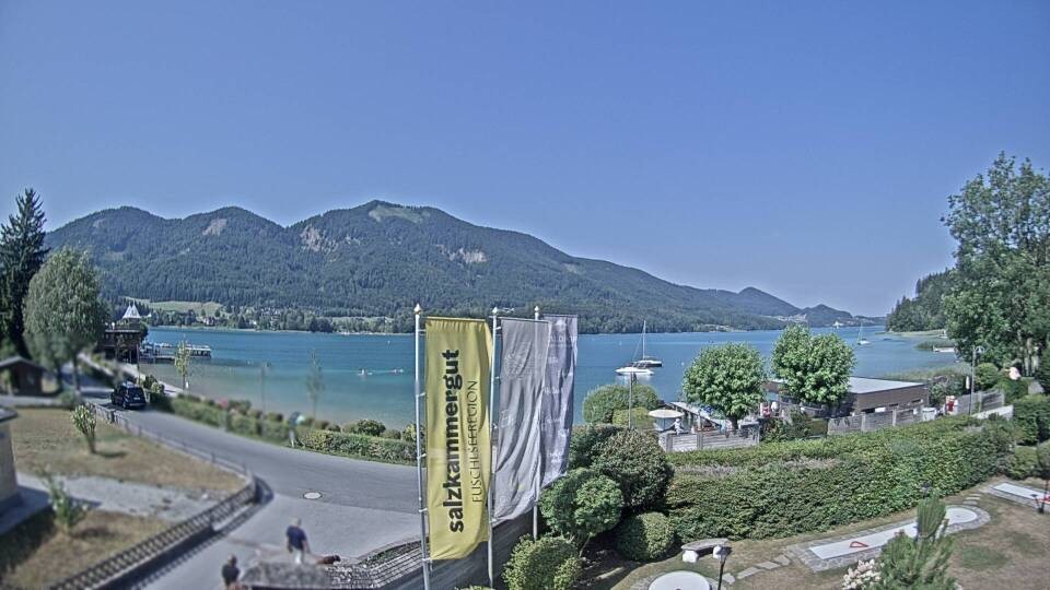 Archiv Foto Webcam Blick auf den Fuschlsee von Ebners Waldhof