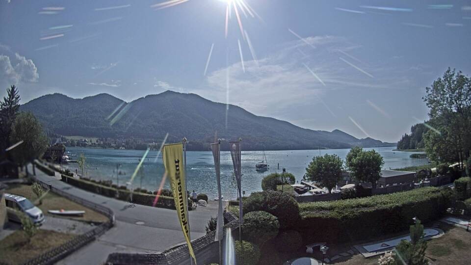 Archiv Foto Webcam Blick auf den Fuschlsee von Ebners Waldhof
