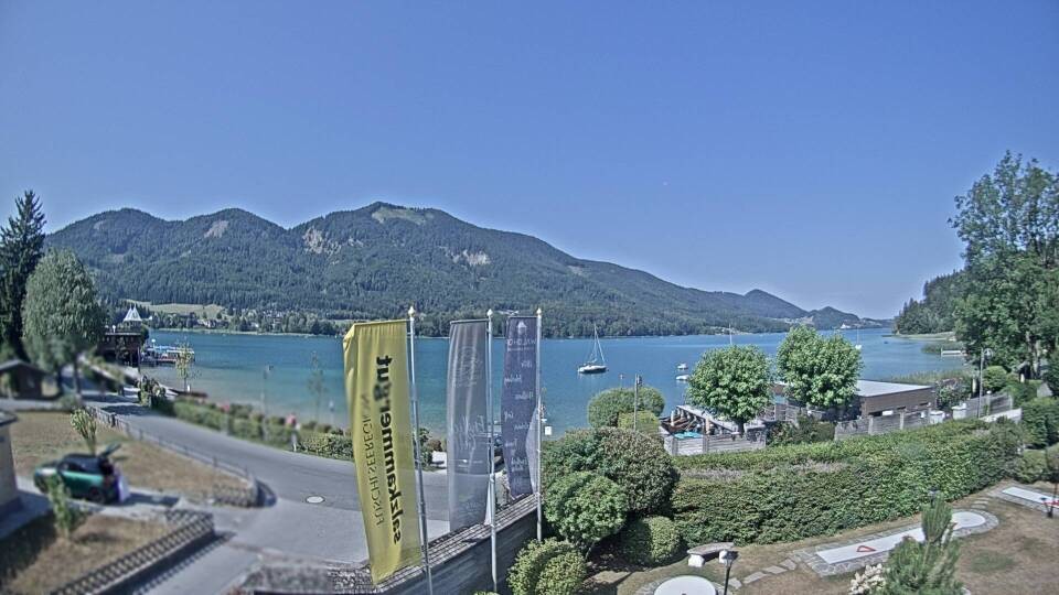 Archiv Foto Webcam Blick auf den Fuschlsee von Ebners Waldhof