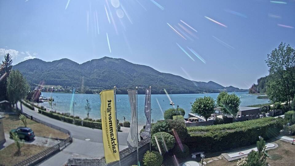 Archiv Foto Webcam Blick auf den Fuschlsee von Ebners Waldhof