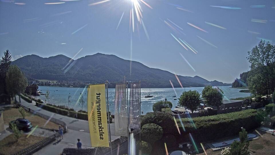 Archiv Foto Webcam Blick auf den Fuschlsee von Ebners Waldhof
