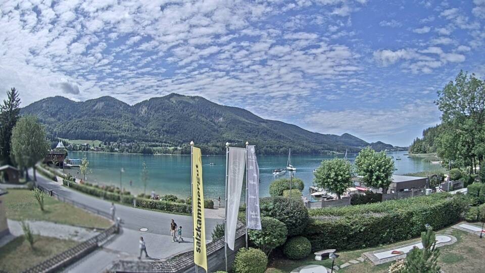Archiv Foto Webcam Blick auf den Fuschlsee von Ebners Waldhof