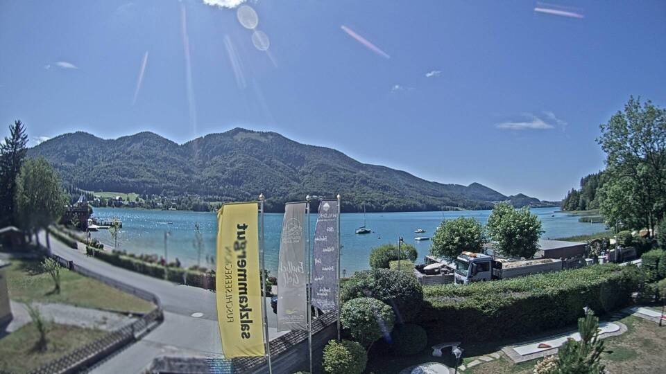 Archiv Foto Webcam Blick auf den Fuschlsee von Ebners Waldhof