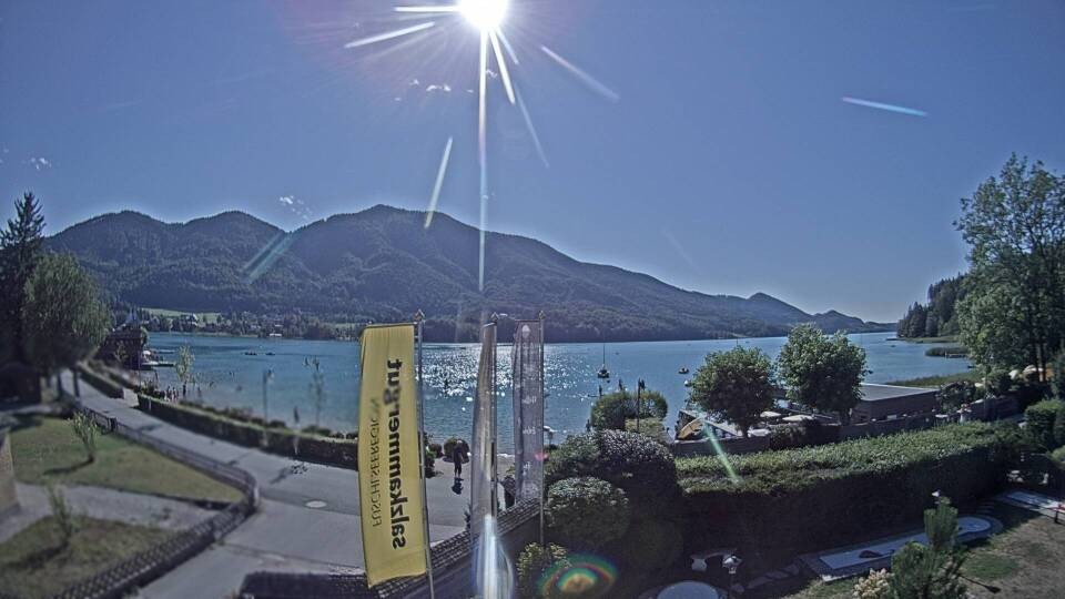 Archiv Foto Webcam Blick auf den Fuschlsee von Ebners Waldhof