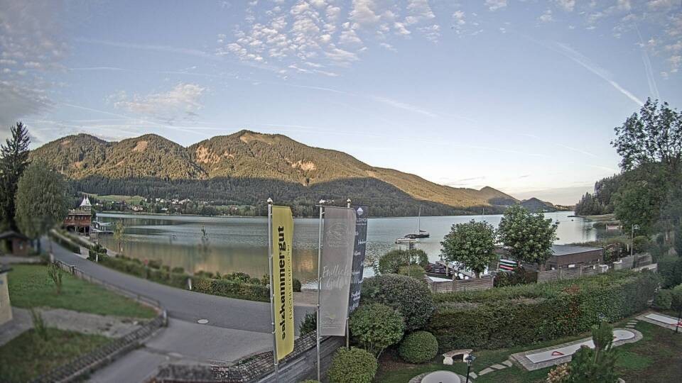 Archiv Foto Webcam Blick auf den Fuschlsee von Ebners Waldhof