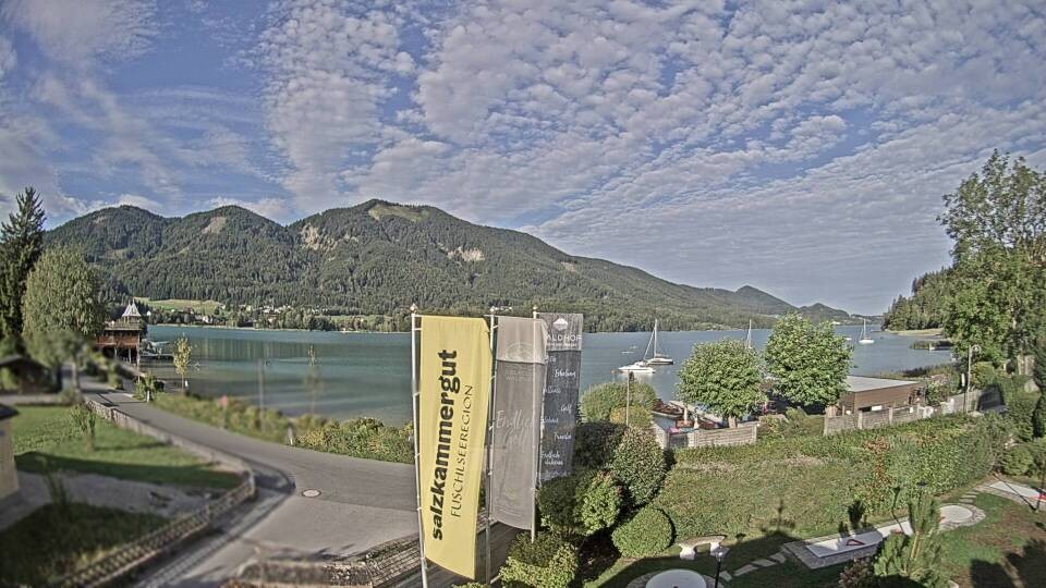 Archiv Foto Webcam Blick auf den Fuschlsee von Ebners Waldhof