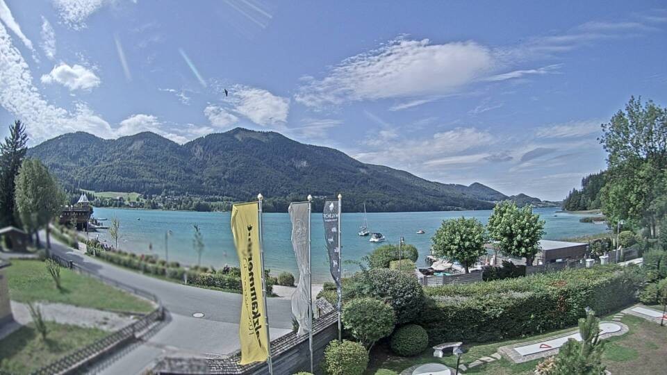 Archiv Foto Webcam Blick auf den Fuschlsee von Ebners Waldhof