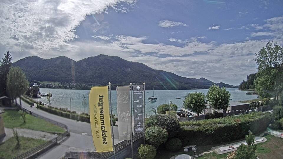 Archiv Foto Webcam Blick auf den Fuschlsee von Ebners Waldhof