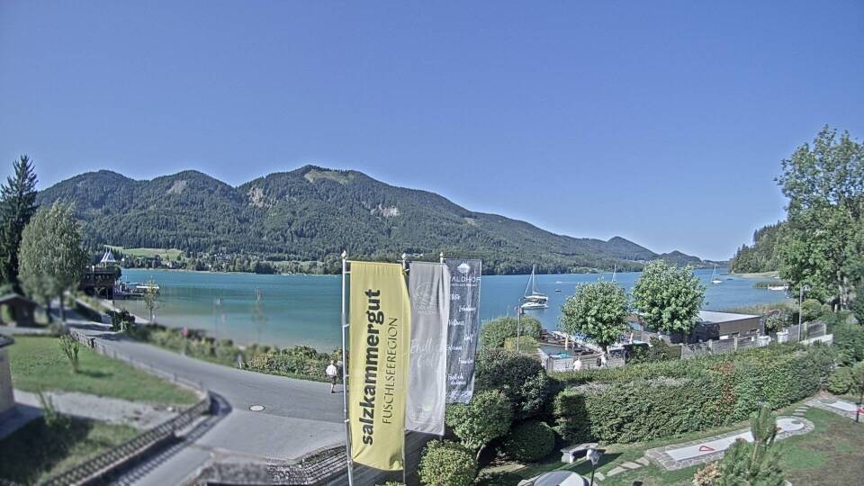 Archiv Foto Webcam Blick auf den Fuschlsee von Ebners Waldhof