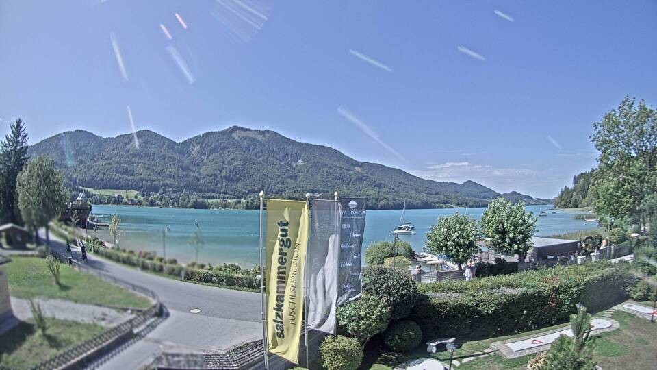 Archiv Foto Webcam Blick auf den Fuschlsee von Ebners Waldhof