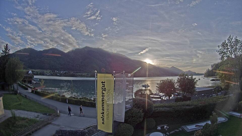 Archiv Foto Webcam Blick auf den Fuschlsee von Ebners Waldhof