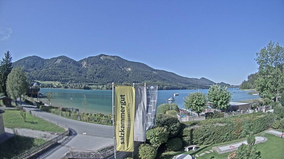 Archiv Foto Webcam Blick auf den Fuschlsee von Ebners Waldhof