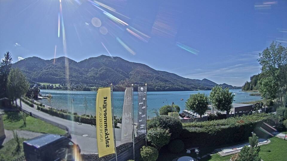 Archiv Foto Webcam Blick auf den Fuschlsee von Ebners Waldhof
