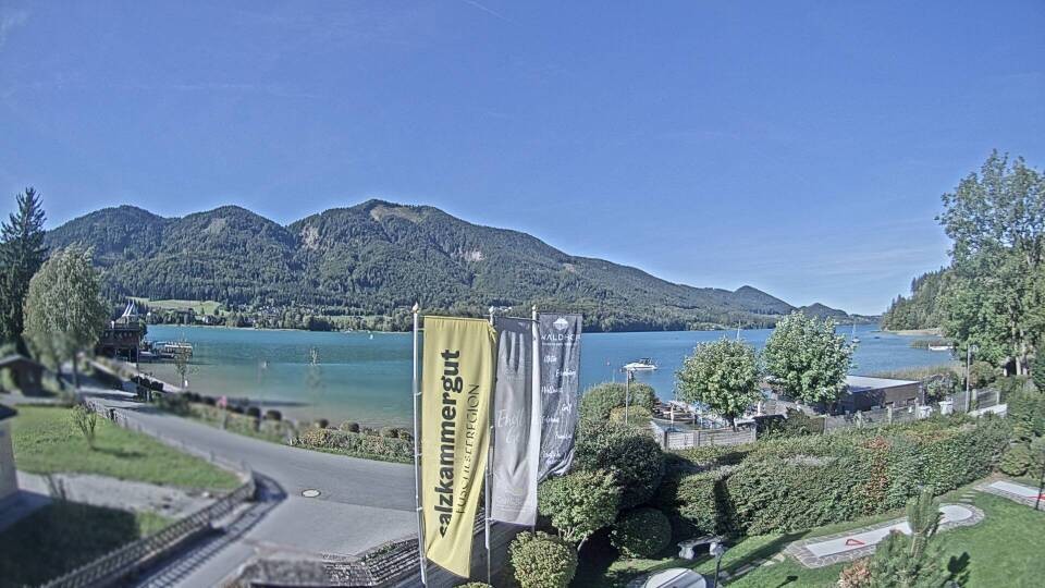 Archiv Foto Webcam Blick auf den Fuschlsee von Ebners Waldhof