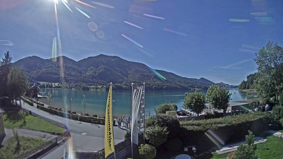 Archiv Foto Webcam Blick auf den Fuschlsee von Ebners Waldhof