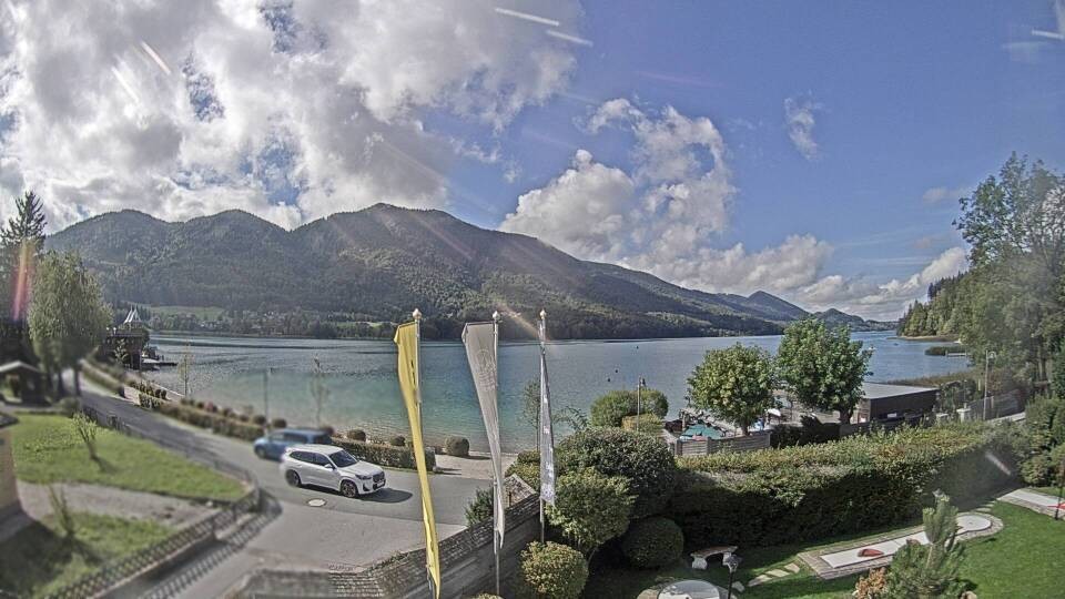 Archiv Foto Webcam Blick auf den Fuschlsee von Ebners Waldhof