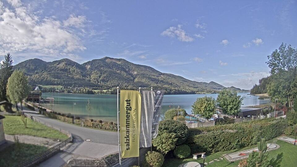 Archiv Foto Webcam Blick auf den Fuschlsee von Ebners Waldhof